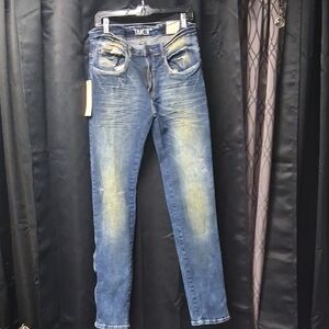Stylish Men's Skinny Jeans in Faded Blue